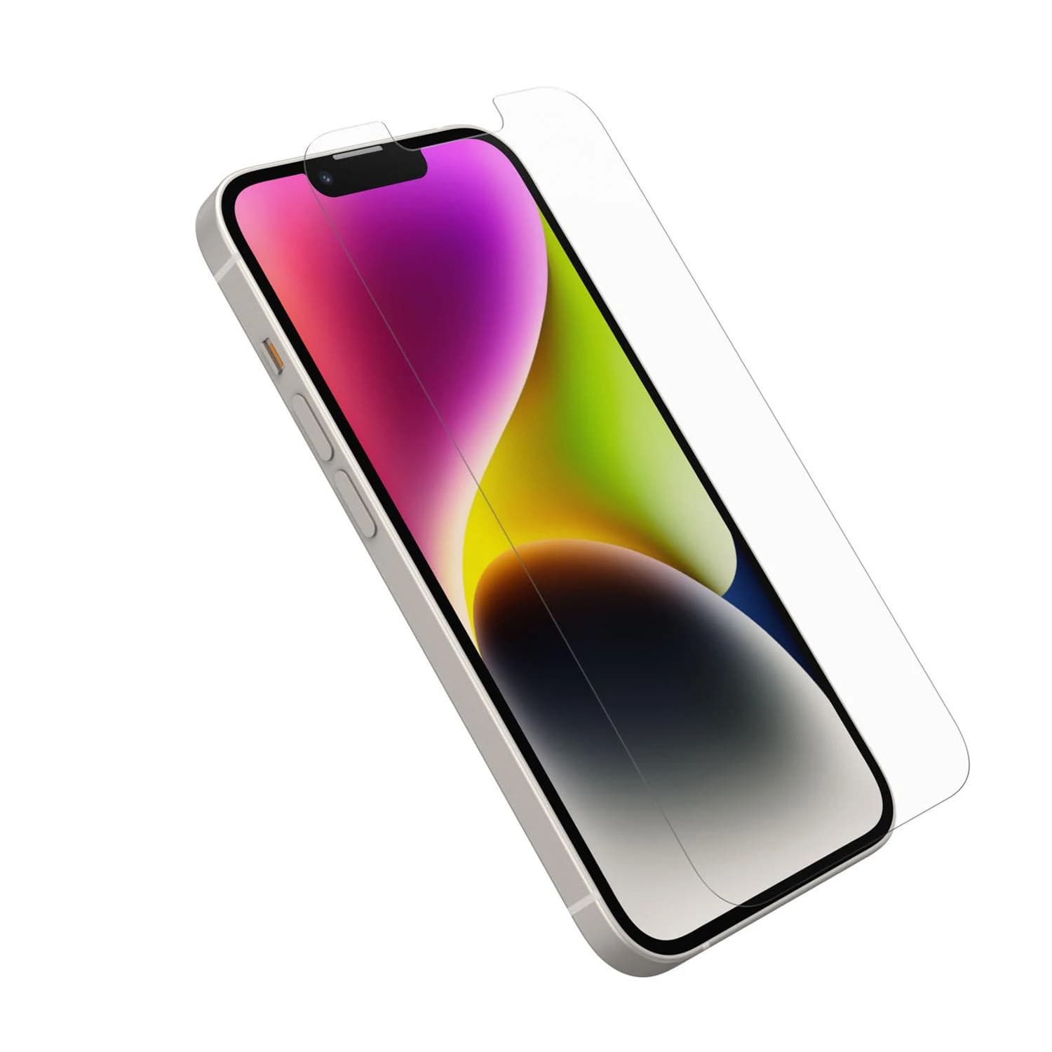 Style example: a clear screen protector above a phone