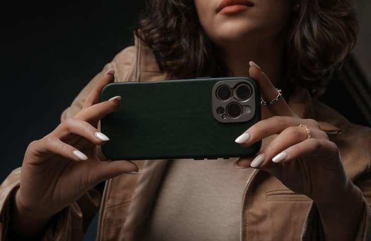A phone case in everyday use