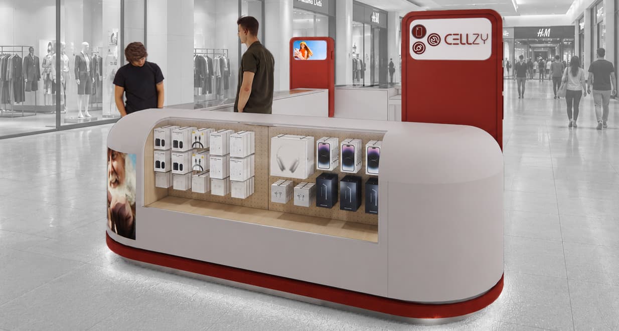 The Cellzy kiosk