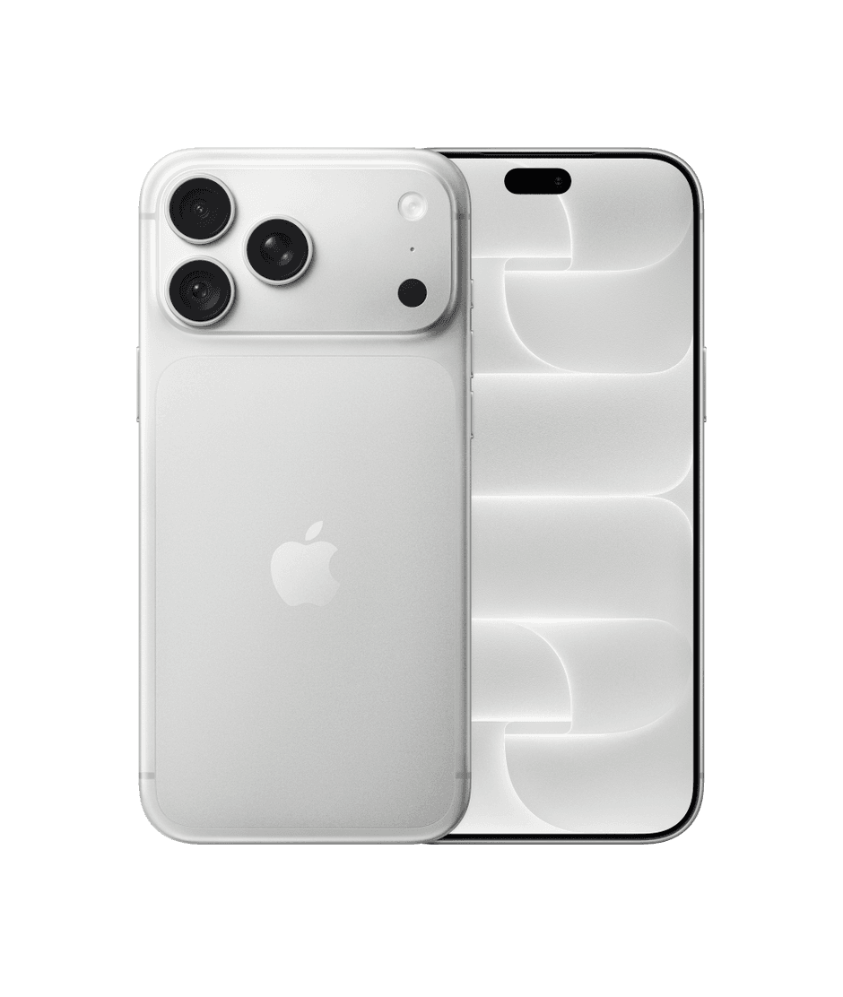 iPhone 18 Pro Max in Silver, front and back